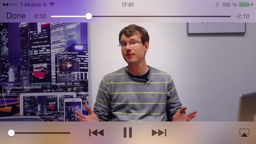 Fullscreen video in iOS 7