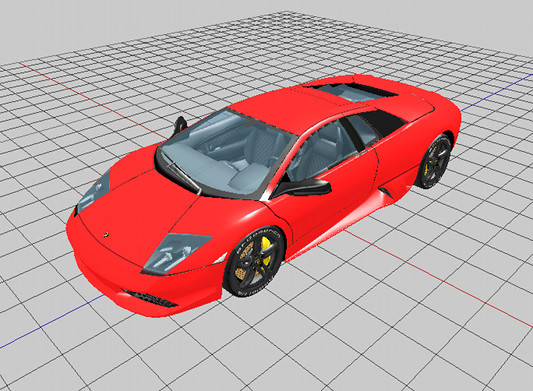 Rendering of car model in Wikitude 3D Encoder