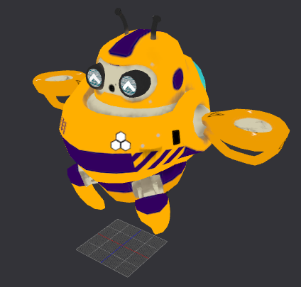 Rendering of bee model in Wikitude 3D Encoder